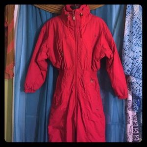 BOGNER One Piece Red Ski Suit-Size Small